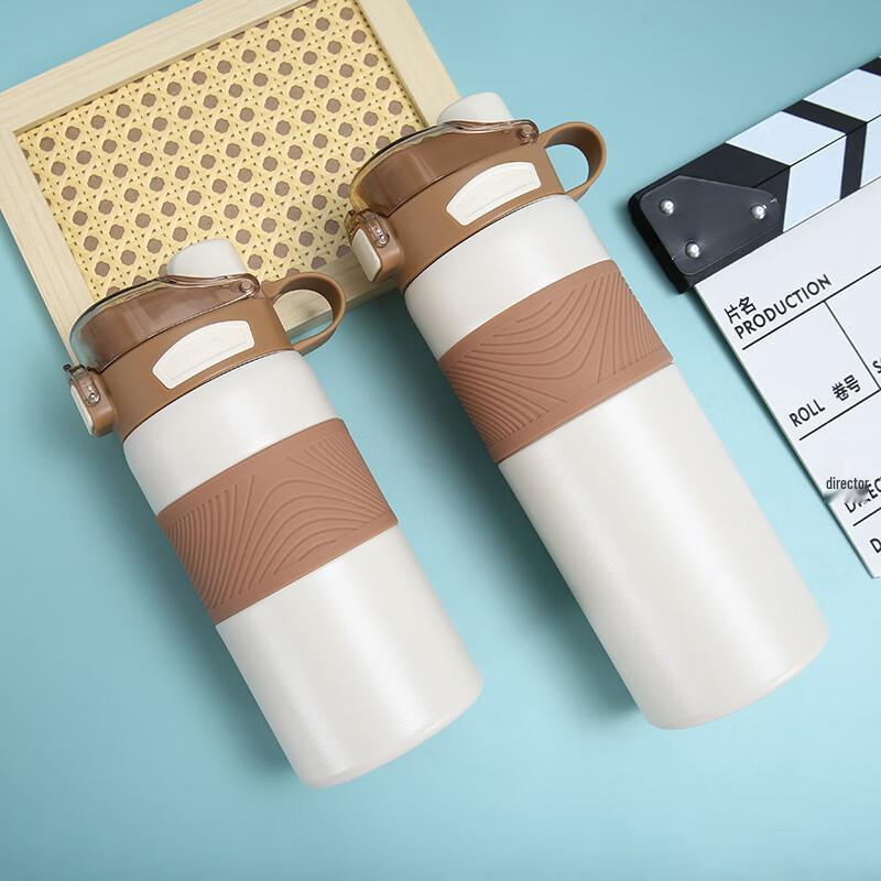 Wen Su 316 Stainless Steel Dual-Drink Sports Water Bottle