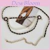 Stylish Gold Metal Tassel Chain Waist Belt With Multi Layer Pearl Decoration For Women