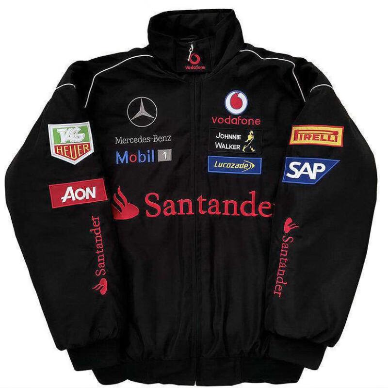 Retro Embroidered Motorcycle Racing Jacket M