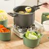 Divided Veggie Tray Rotating Veggie Tray Hot Pot Drain Basket Rotate Fruit Washing Basket For Picnic BBQ Kitchen