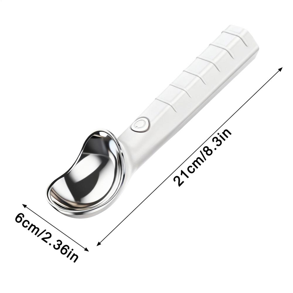 

Heated Ice Cream Scoop Stainless Steel Portable Warming Scooper Spoon Stainless Steel Ice Cream Scoop For Seniors Kitchen Home белый