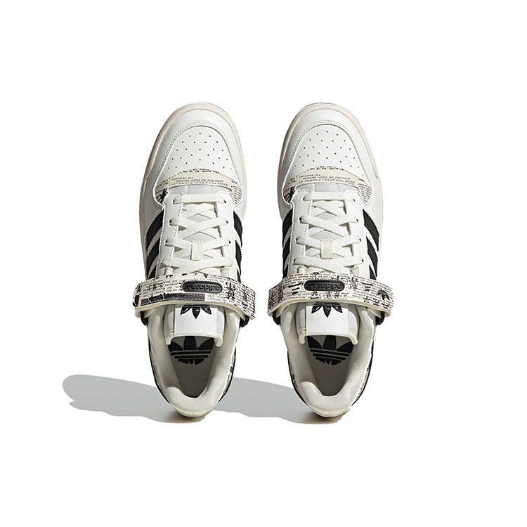 Adidas Originals Forum Low Calligraphy Comfortable Low-Top Skate Shoes Unisex Sneakers Black White IG2998
