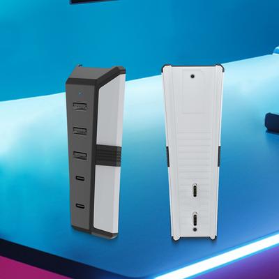 5 Ports Data Transfer Extender with 3x USB 2.0 1x USB Type-C 1x Type-C 3.1 for PlayStation 5 Pro Console Disc & Digital