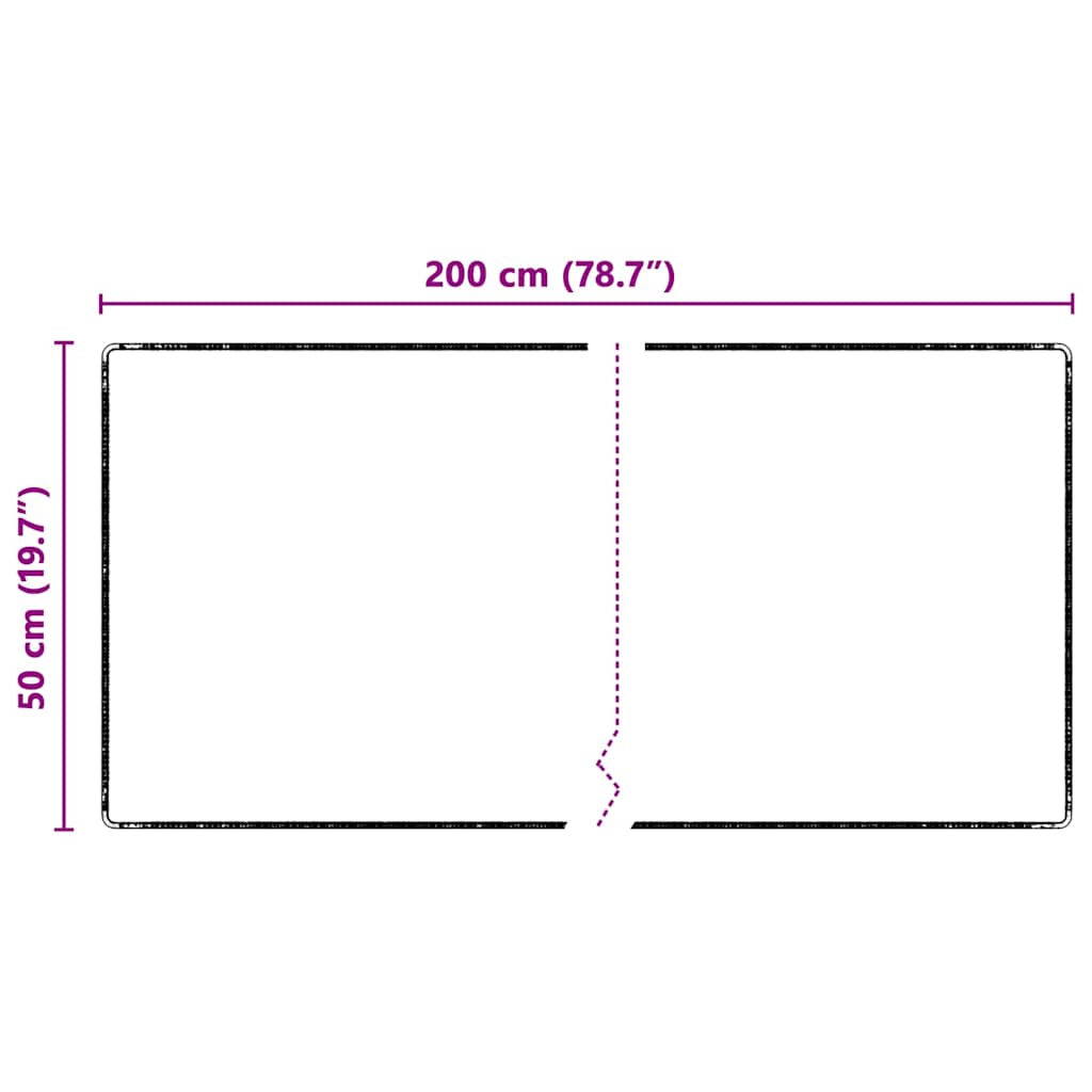 Black Carpet Runner 50 X 200 Cm 100percent Polypropylene Tuft