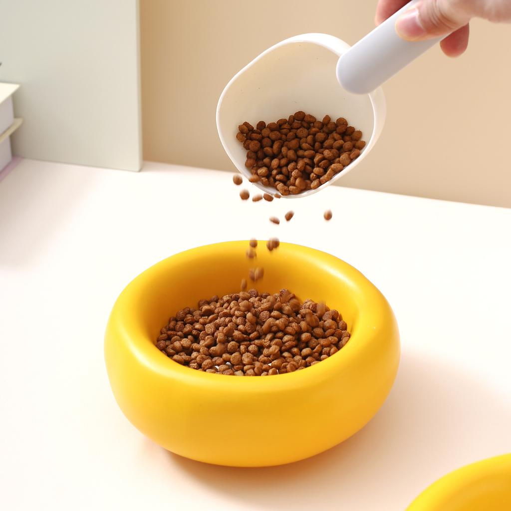 Creative Orange Shape Pet Bowl Household Cat and Dog Food Basin High Value Cat Bowl Dog Bowl Ceramic Drinking Bowl