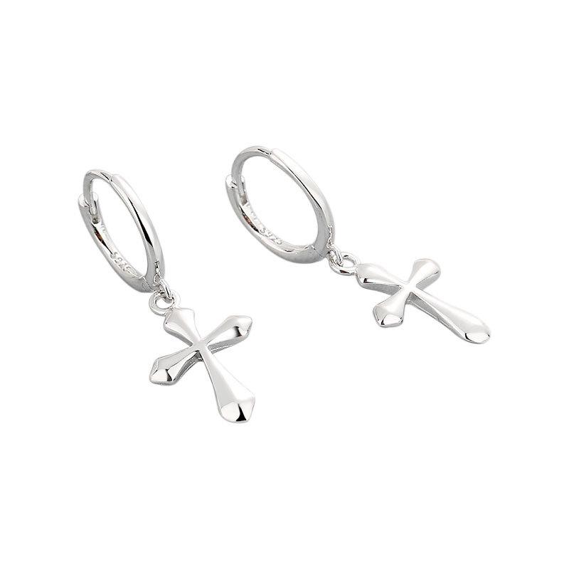 Minimalist Personalized Cross Stud Earrings For Women Fashionable Trendy Jewelry Elegant Daily Wear Accessories