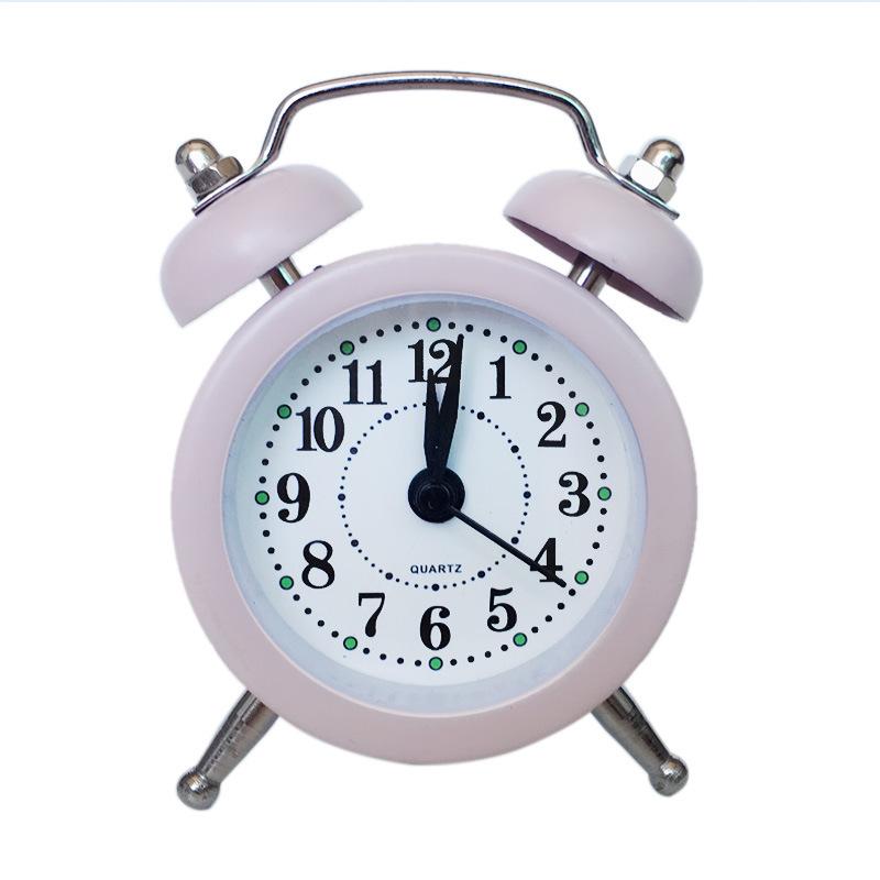Mini Metal Alarm Clock Cute Creative Student Children's Small Alarm Clock Exchangeable Clock Face