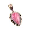 Natural Rhodochrosite 925 Solid Sterling Silver Gift TwoTone Pendant 1.50" Z9h26