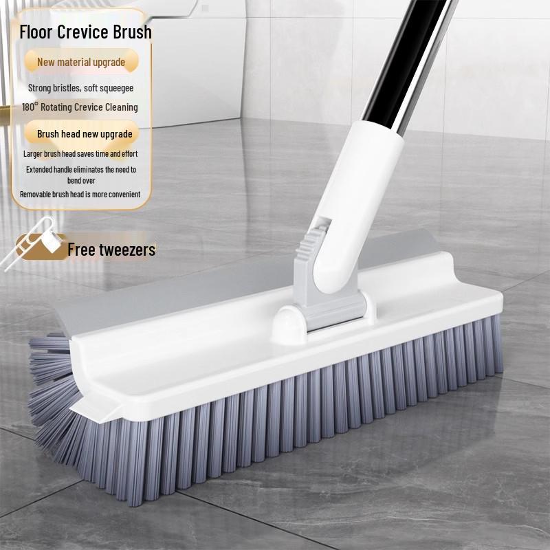 Long Handle Corner Gap Grout Cleaning Brush with Clip