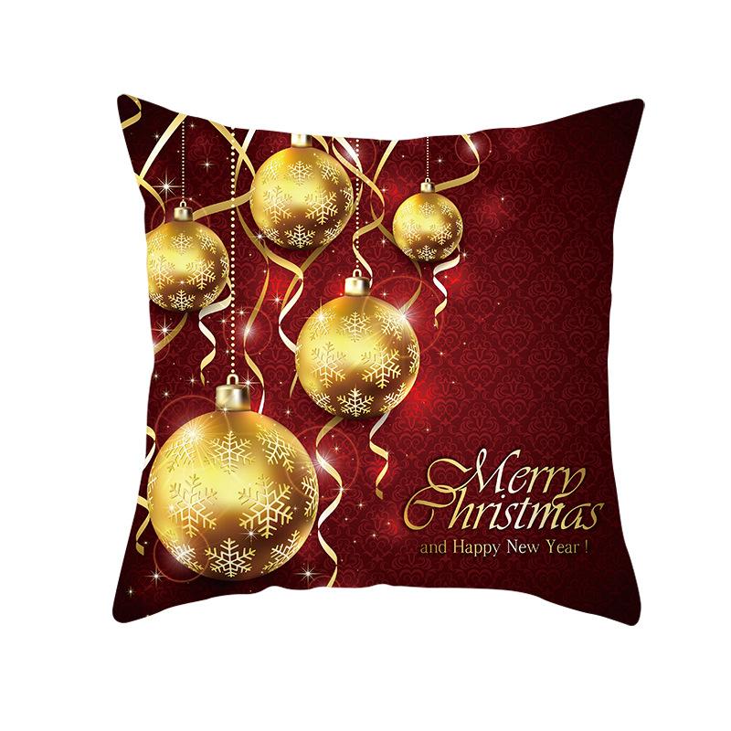 Nordic Christmas Pillowcase Christmas Ball Decoration Home Sofa Cushion Cover