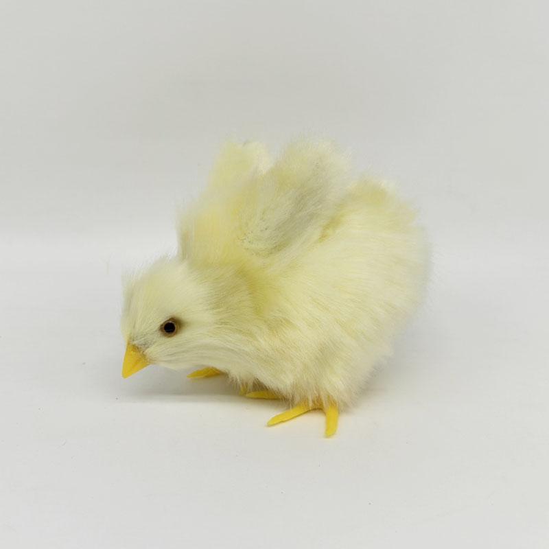 Mini Sne Model Lovely Doll Easter Plush Chick Kids Toy Lifelike Bird Simulation Furry Chicken Home Party Decorations