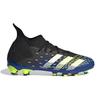 PREDATOR Slip Resistant Mid Top Kids' Soccer Shoes Black Blue Green Kids' FY0621