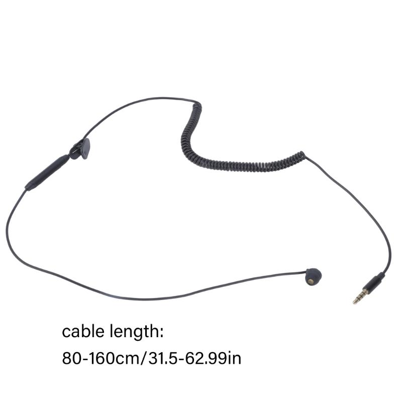 3.5mm in Ear Single-Side Earphone with Microphone Corded Headphone Single Side for MP3 MP4 Mobile Phone Notebook