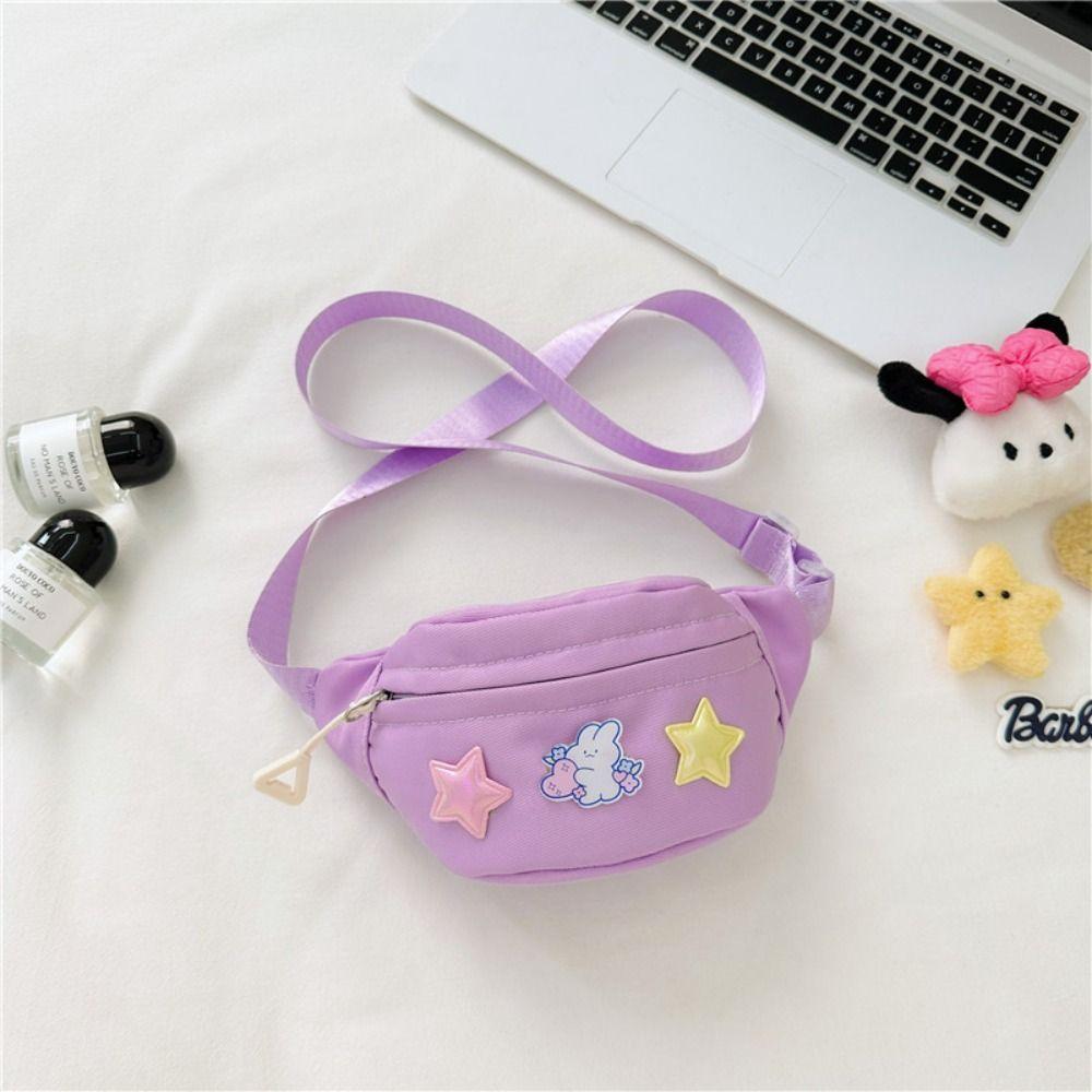 

Звезда поясная сумка Kawaii Fanny Pack прочная поясная сумка для женщин, девочек и детей фиолетовый