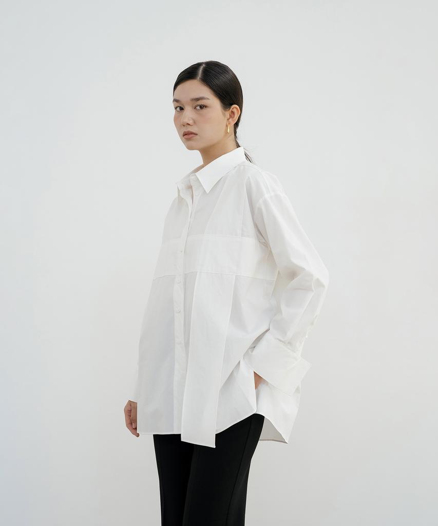 YOUNESS Cross Detail Oversized Shirt
