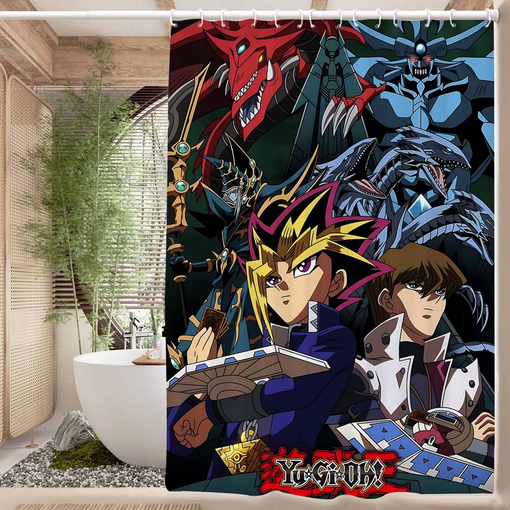Amine Yu Gi Oh Retro Duschvorhang Sommer Strand Badezimmer Dekorativer Duschvorhang, Wasserdicht