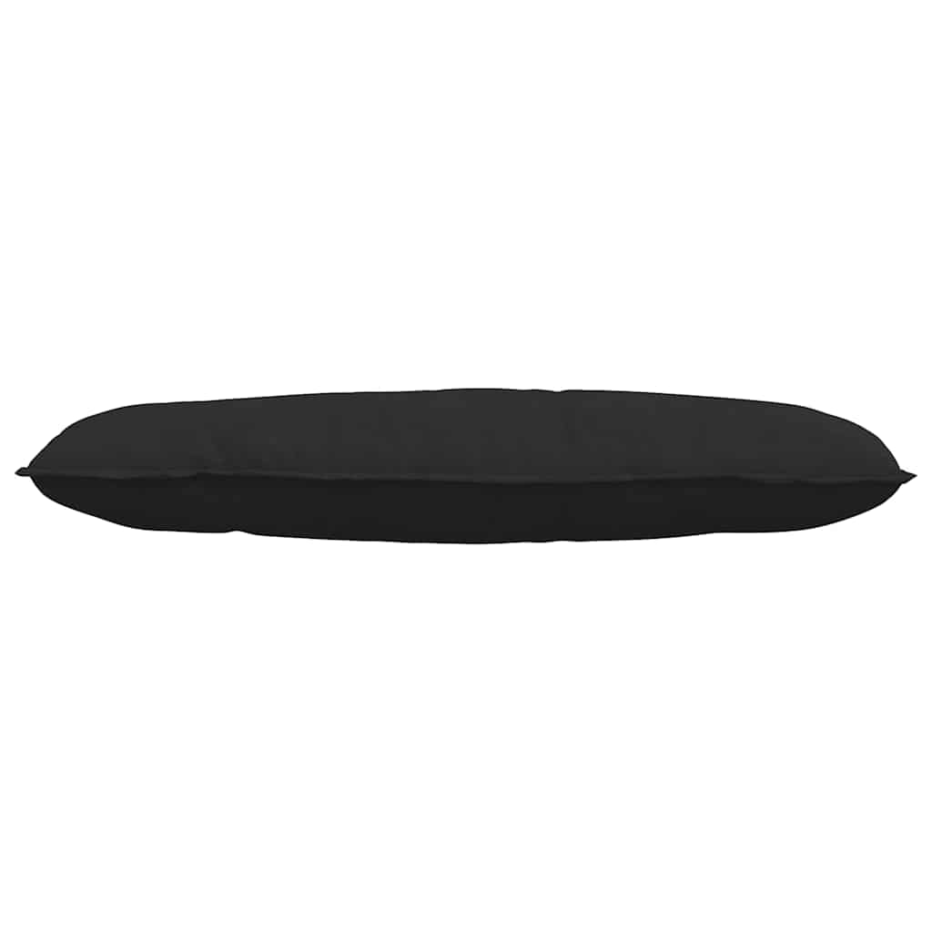 Back Cushion Black 120 x 50 cm Microfiber Fabric