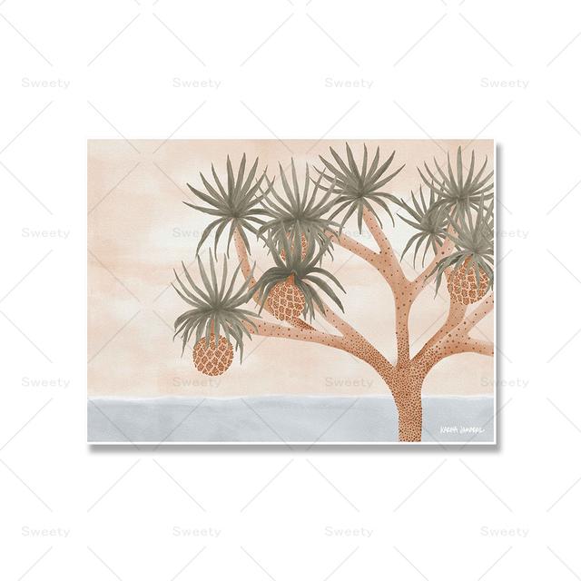 Eucalyptus Art Print Ocean Panda Oil Painting Poster Boho Banana Flower Wall Picture