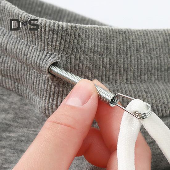Spring Drawstring Threader Bendable DIY Rope Threader Clip Flexible Drawstring Threading Tool for Hoodies Shorts Pants Drawstring Replacement