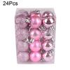 24 stk 3 cm Plast Juletrekuler Pynt Hjemmefest Hengende Ornamenter