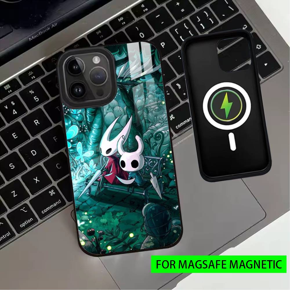 Game H-Hollow K-Knight cute Phone Case For iPhone17,16,15,14,13,12,11 Plus,Pro Magnetic For Magsafe Wireless Charging iPhone13PRO