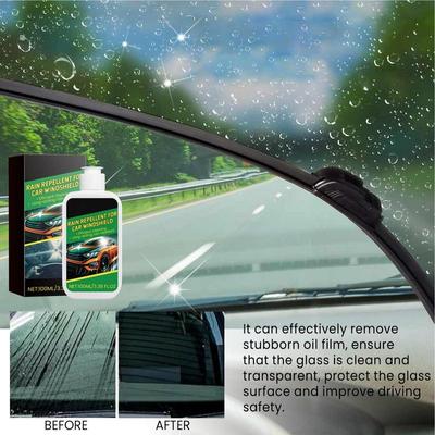 Auto Windschutzscheibenreiniger 100ml Auto Ölfilmentferner Spray Mehrzweck Streifenfrei Autofensterreiniger Für SUV Glas Navigation
