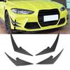 4pcs Front Bumper Splitter Fins ABS Light Weight Front Bumper Body Spoiler Canards Trim for M3 M4   G81 G82 G83