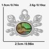 6pcs Real Natural Abalone Shell Geometric Charm Stainless Steel Charms For Jewelry Making Supplies Ocean Pendants DIY Materials