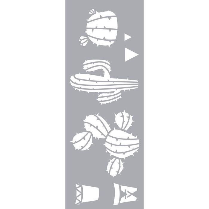 Pochoir 15 x 40 cm Cactus