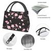 Cherry Blossom Insulated Lunch Tote Bag for Women Sakura Cherry Blossom Cherry Portable Thermal Cooler Food Lunch Box Travel