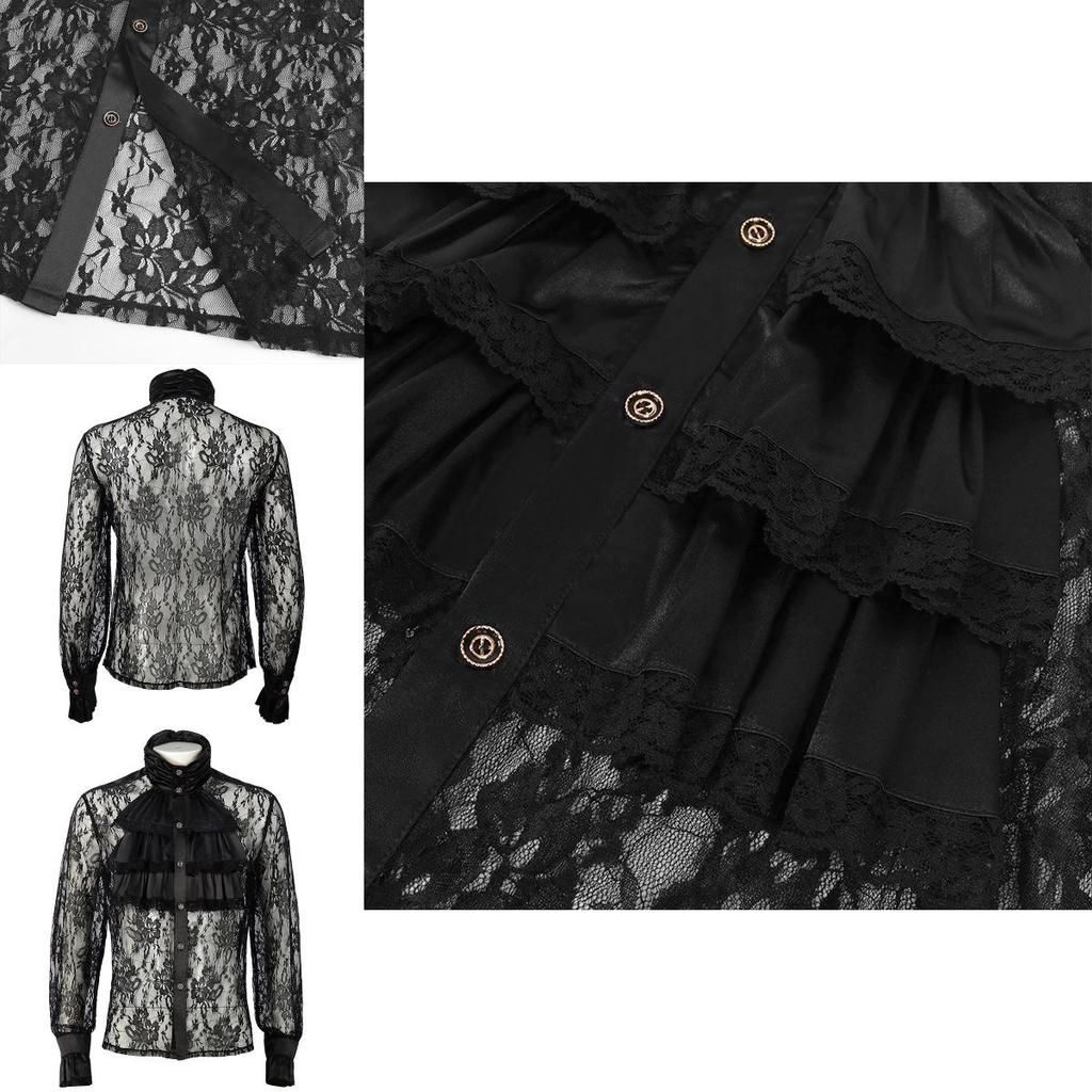Camicia Pirata Vampiro Manyishang Camicia Rinascimentale Vittoriana Medievale Gotica