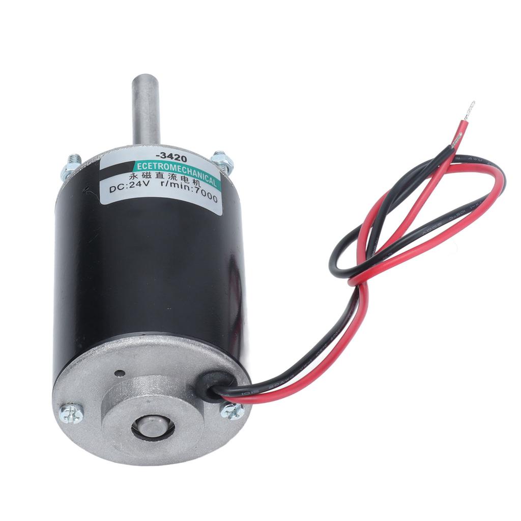 Permanent Magnet DC Motor CW CCW High Speed Motors with Ball Bearing 43mm Shaft Length24V 7000 Rpm