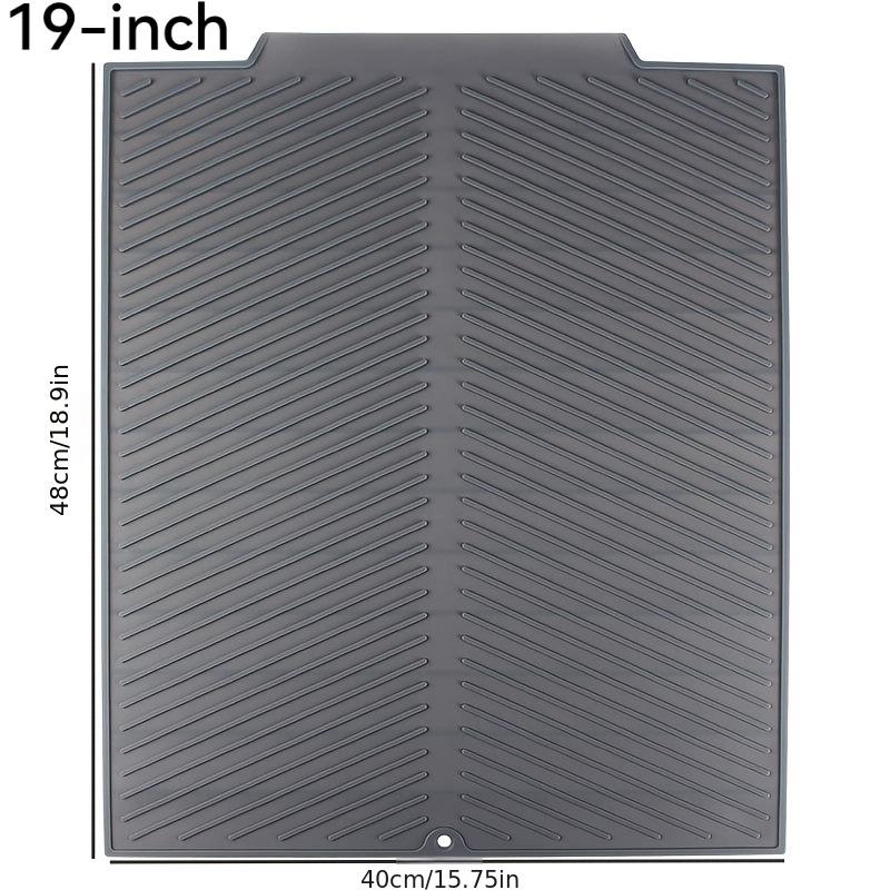 S/M/LSilicone Draining Board Mat Drying Pad Folding Heat Machine Mat with Raised Edges Countertop Mats Dish for Kitchen Pot Cup