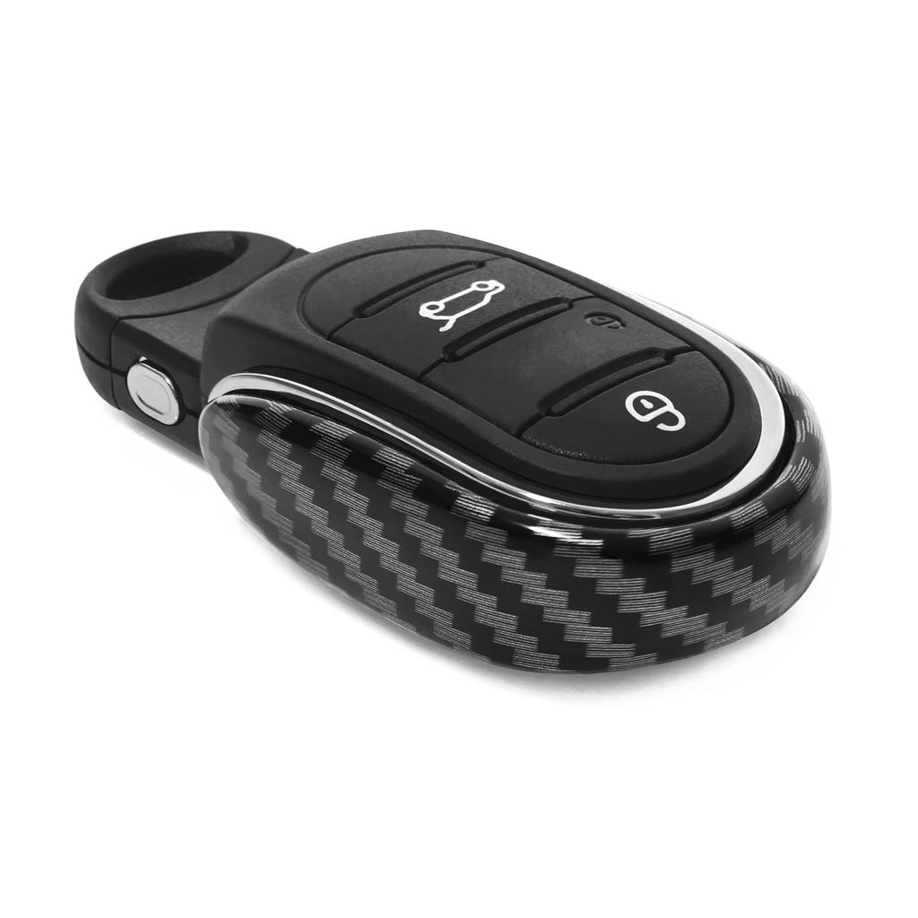 Cooper S Countryman F54 F55 F56 F57 F60 Key Shell Fob Key Cover Chain Rope Keychain Alloy Cooper Accessories (CARBON U TYPE COVER)