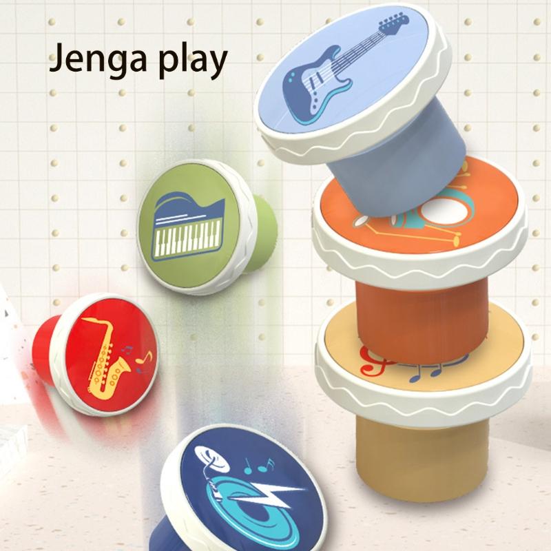 Children’s Sound Toy Electric 3-in-1 Multifunctional Baby Drum Pounding Toy with 28 Music & Light Kids Educational Toy