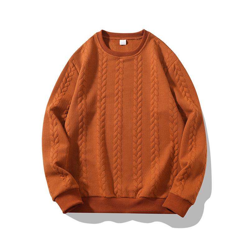 New Sweatshirt Versatile Long Sleeve Solid Color Round Neck Pullover Jacket Top