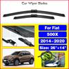 Car Wiper For Fiat 500X 2014-2020 Front Wiper Blades Soft Rubber Windscreen Wipers Auto Windshield 26"+14" 650mm + 350mm