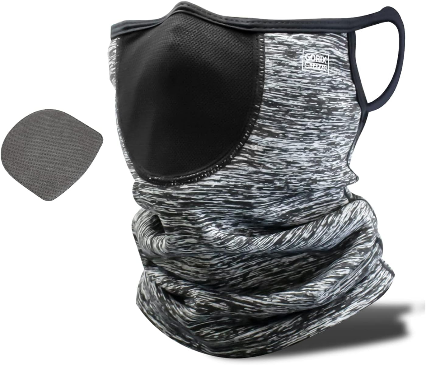 

Зимний полубалаклава с петлями для ушей теплый начес холод тепло ветер шея спорт цикл маска поездки на работу или в школу [Gorix] [с фильтром, флис, серый