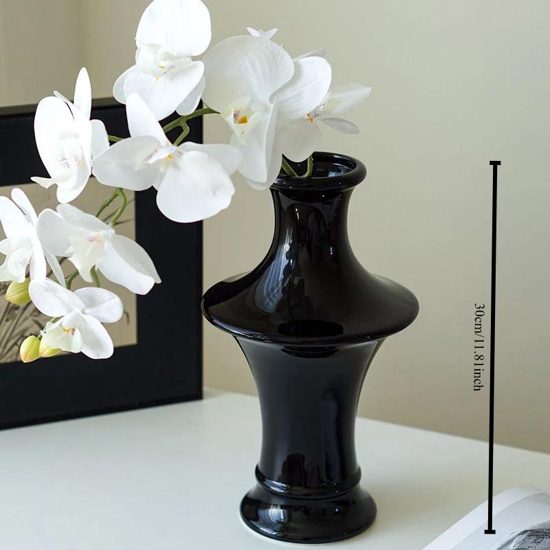 

Ретро Новая Керамическая Ваза Простая Современная Легкая Роскошь Искусство Настольное Цветочное Украшение Декоративный Орнамент