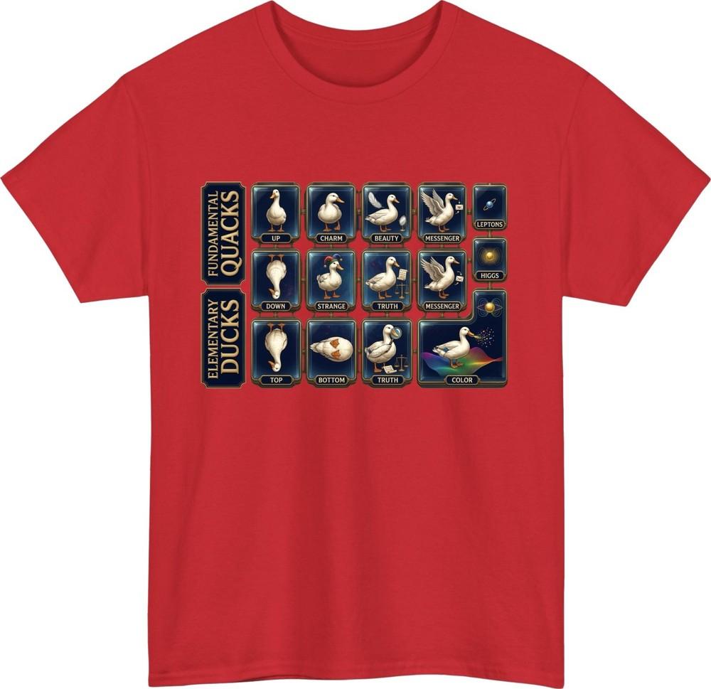 FundaUnisextal Quacks Ducks TShirt Funny Duck Physics Geek Humor Unisex Tee Top S