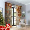 2pcs 2D flat printing Christmas Party Curtains Autumn Thanksgiving Festival Autumn Durable polyester fiber Party Decorations Use