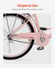 26-Zoll Cruiser Fahrrad 1-Gang Rosa Beach Cruiser Fahrrad mit Korb