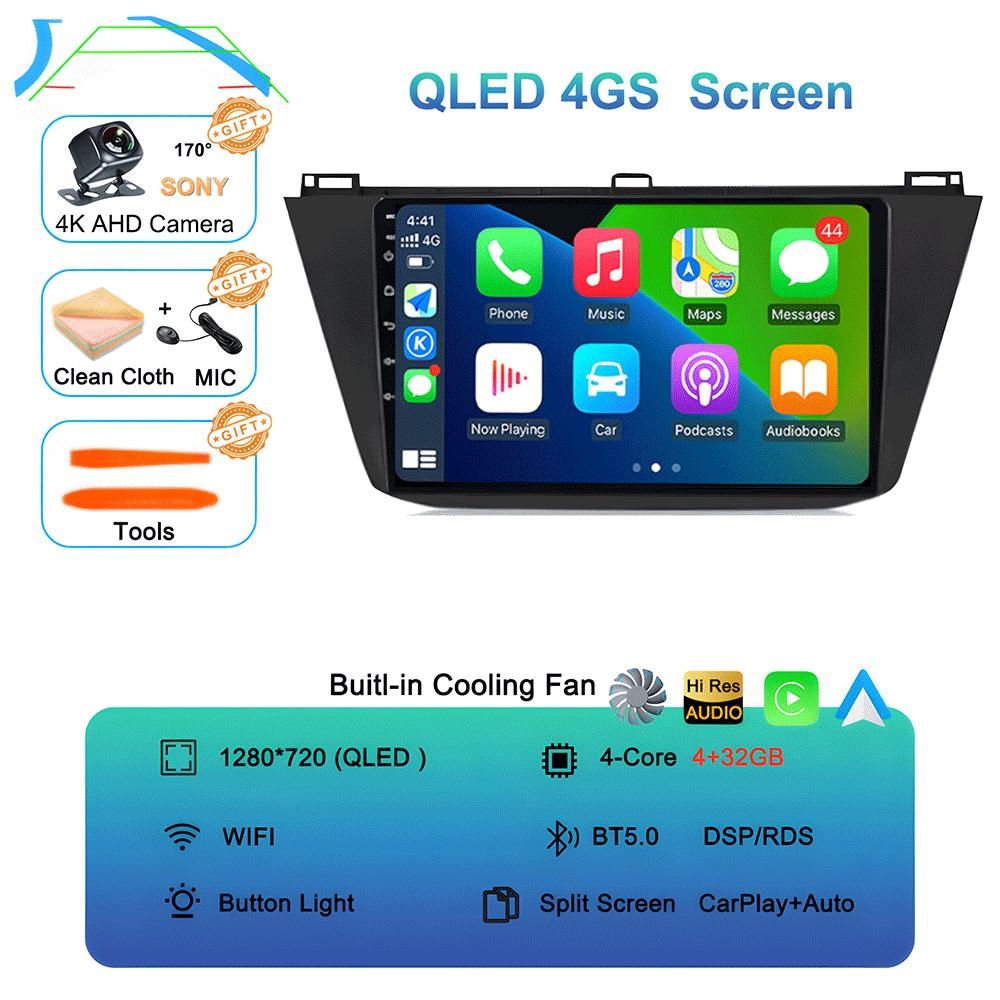 

Автомагнитола Android 14 Carplay Auto Для Volkswagen Tiguan 2 Mk 2016 2017 2018 2019 Мультимедийный Видеоплеер Навигация GPS Стерео