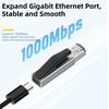 Slitinový USB C samice na RJ45 převodník Stabilní Type-C na síťový konektor pro router, notebook, tablet