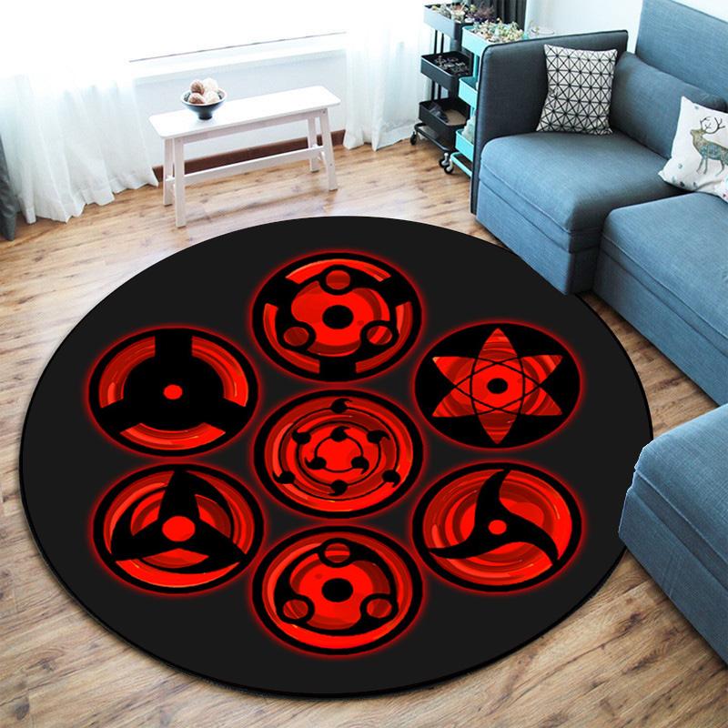 Famous cartoon NARUTO protagonist Uzumaki Naruto round carpet soft home decoration anti-slip door mat outdoor picnic mat carpet M2
