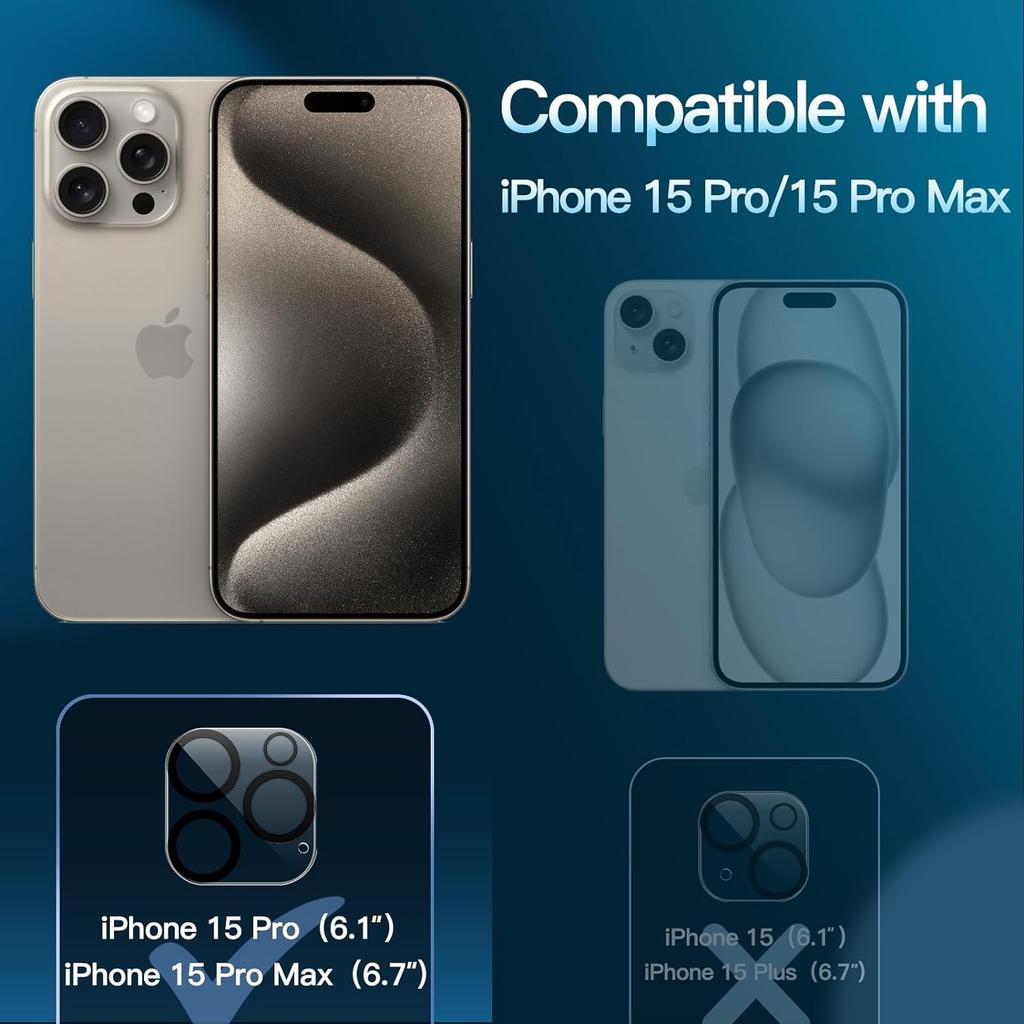 9H Kameraobjektivschutz aus gehärtetem Glas für iPhone 15 Pro Max 14 Plus 13 Mini 12 11 iPhone15 15Pro Schutzfolie Handyzubehör