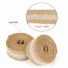6 Stück 2M/Rolle Jutebahnen Gelbe Jute Rustikaler Stil Jute-Burlap-Band Dekoband Weiße Spitze Jute-Burlap-Spitzenband