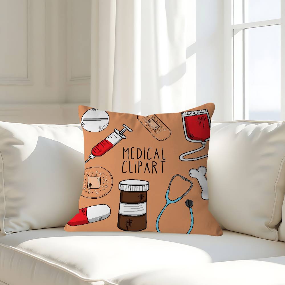 Art Medical Items 45*45cm Cushion Cover Pillow Cover Decor Pillowcase Home Pillowcase For Couch Pillow