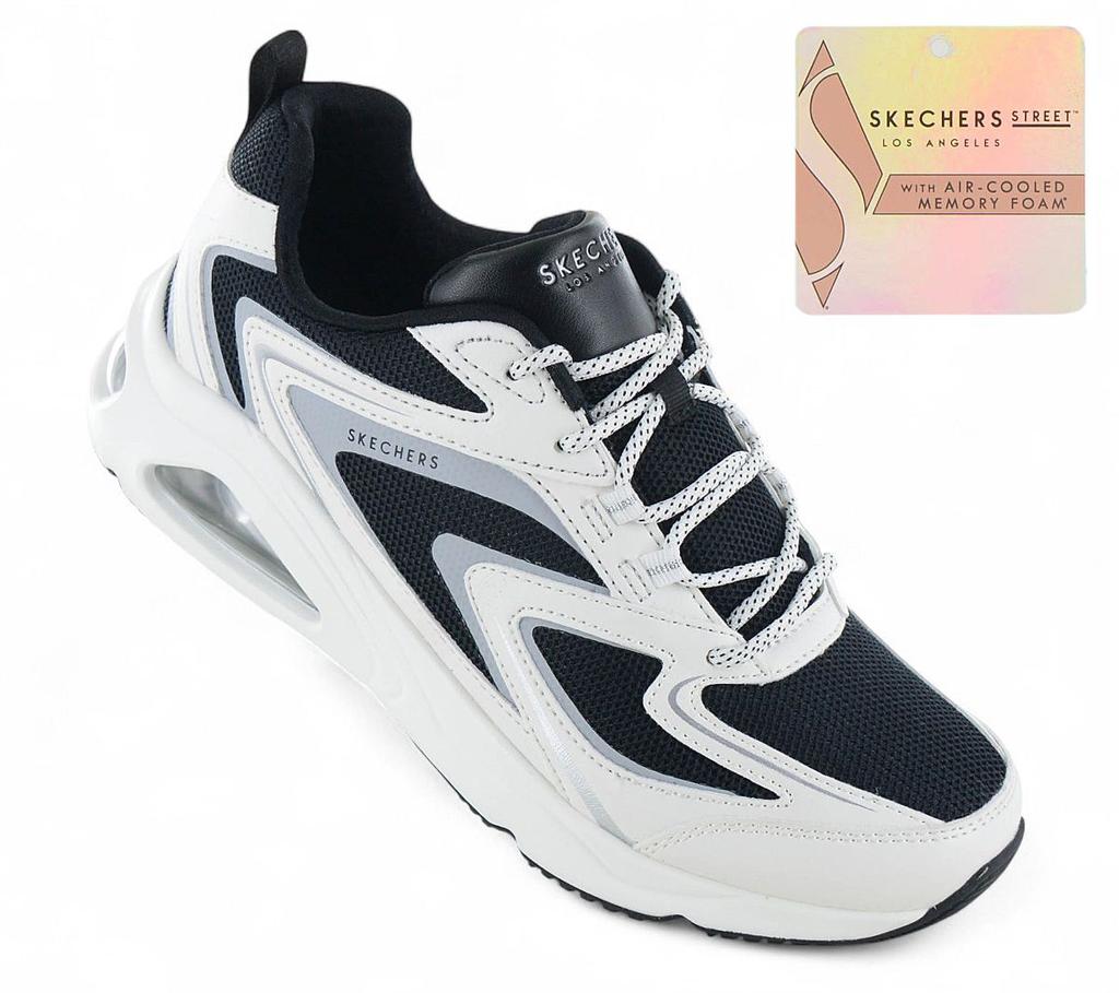 Skechers Tres-Air Uno-Street Fl-Air - Damen Sneakers Schuhe Weiß-Schwarz 177424-WBK ORIGINAL