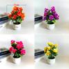 Twelve Flowers Simulated Artificial Green Plant Potted Ornament For Decor Indoor